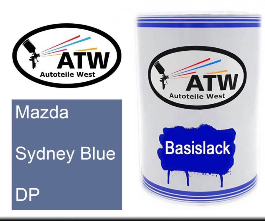 Mazda, Sydney Blue, DP: 500ml Lackdose, von ATW Autoteile West.